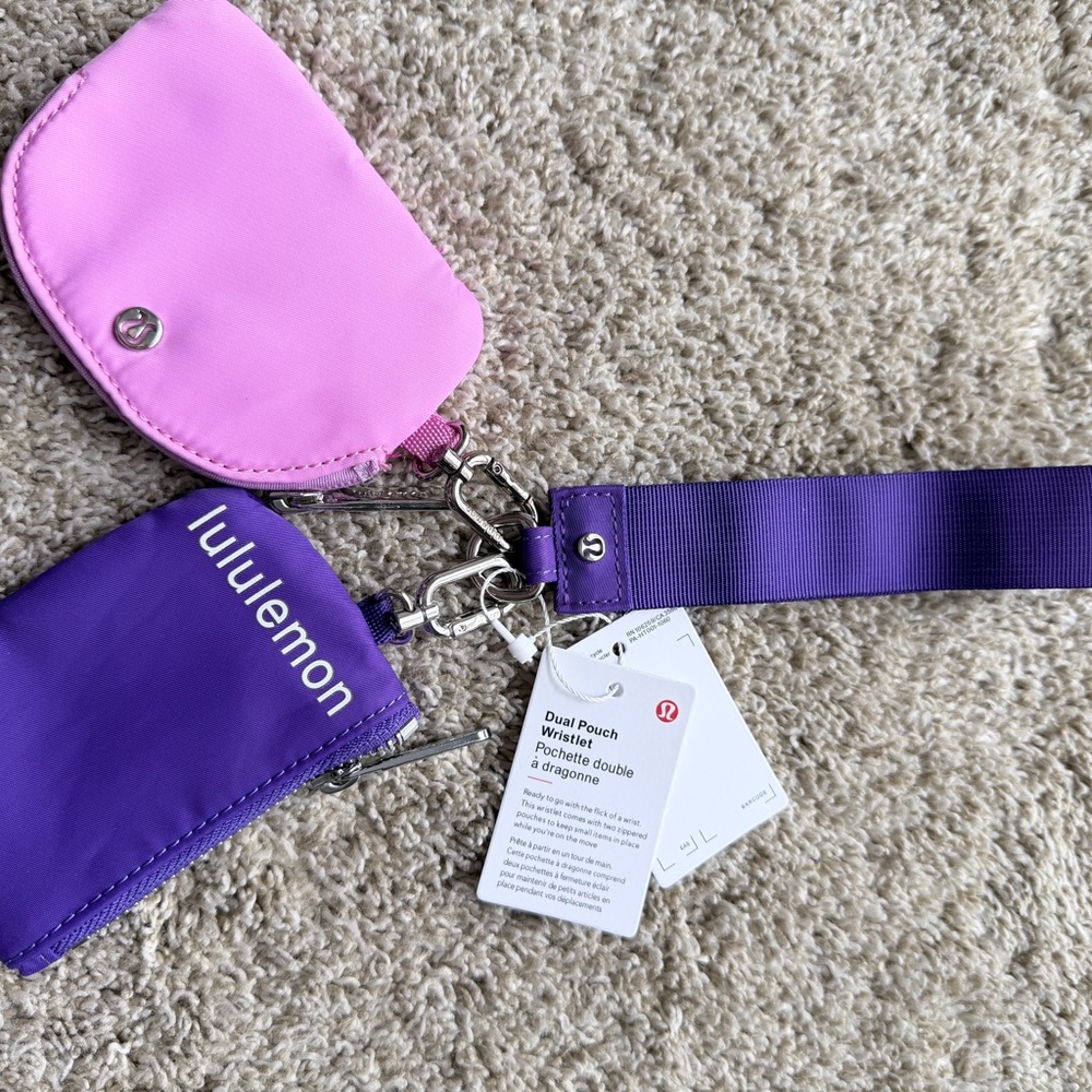 lululemon athletica Kids Pink and Purple Pouch Set